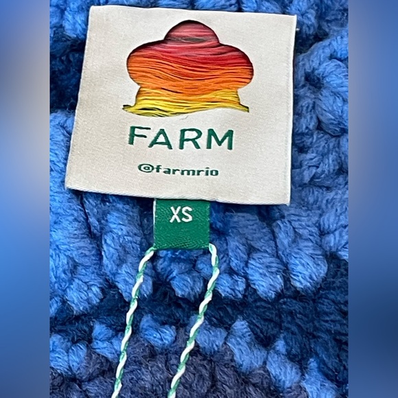 Farm Rio Rainbow Waves Crochet Knit Best Women Size X-Small NEW - Picture 11 of 13